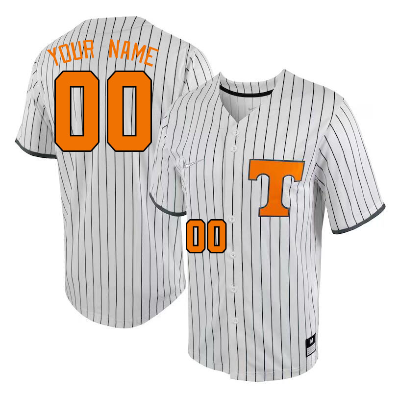 Custom Tennessee Volunteers Name And Number College Baseball Jerseys Stitched-Pinstripe